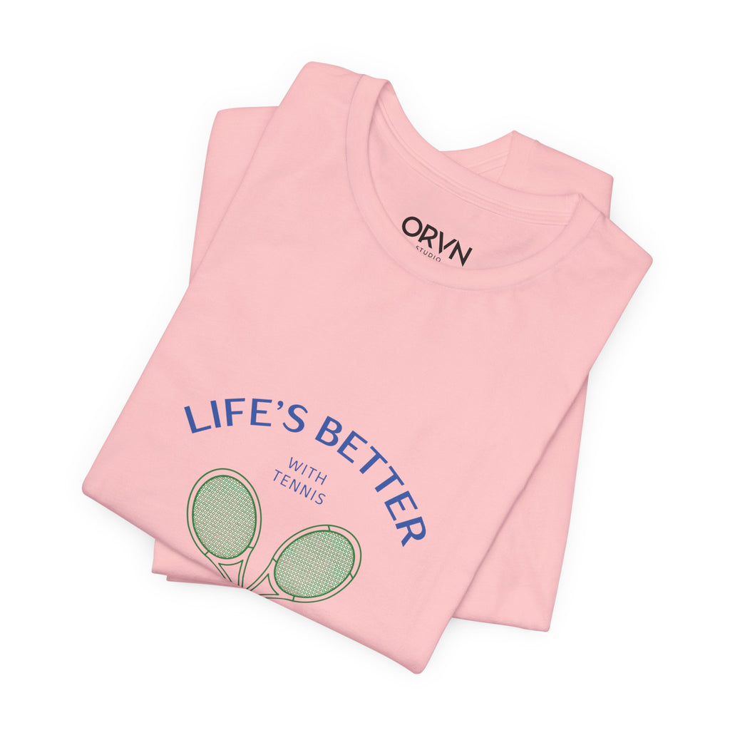 California Tennis Club Tee, "Life's Better" Vintage Tennis Graphic T-Shirt