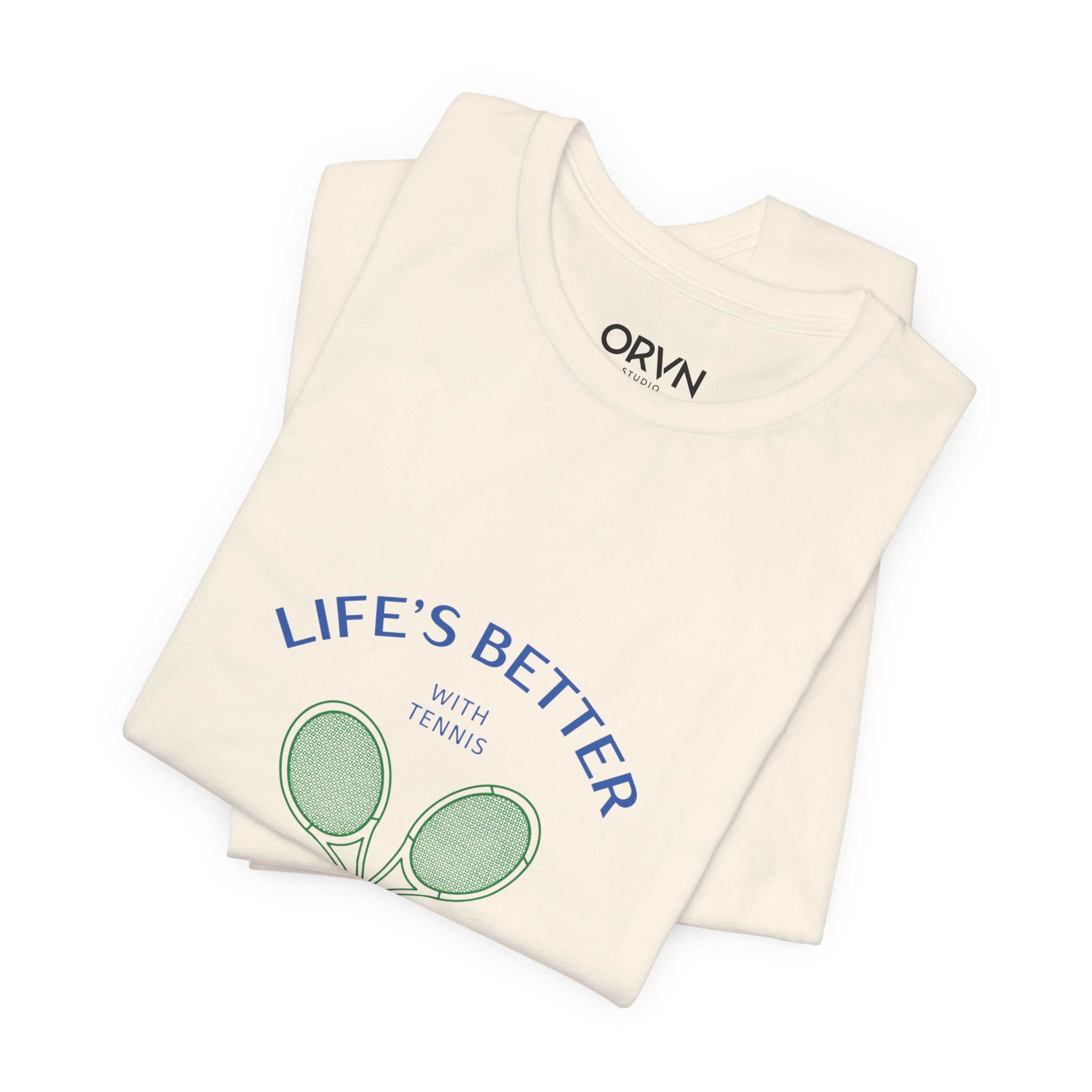 California Tennis Club Tee, "Life's Better" Vintage Tennis Graphic T-Shirt